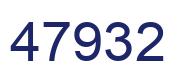 Number 47932 blue image