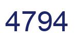 Number 4794 blue image