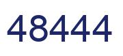 Number 48444 blue image