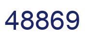 Number 48869 blue image