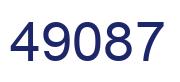 Number 49087 blue image