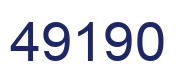 Number 49190 blue image