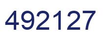Number 492127 blue image