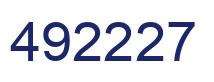 Number 492227 blue image