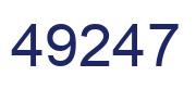 Number 49247 blue image