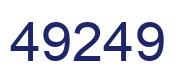 Number 49249 blue image