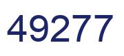 Number 49277 blue image