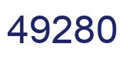 Number 49280 blue image