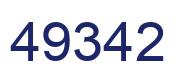 Number 49342 blue image