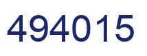 Number 494015 blue image