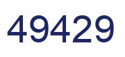 Number 49429 blue image