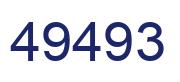Number 49493 blue image