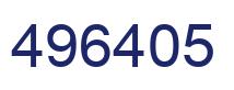 Number 496405 blue image