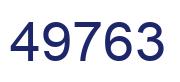 Number 49763 blue image