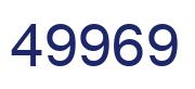 Number 49969 blue image
