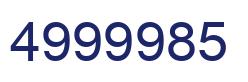 Número 4999985 imagen azul