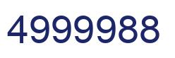 Número 4999988 imagen azul