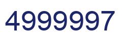 Number 4999997 blue image