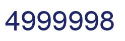 Número 4999998 imagen azul