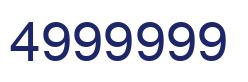 Número 4999999 imagen azul