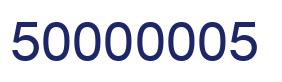 Number 50000005 blue image