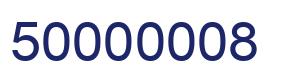 Number 50000008 blue image