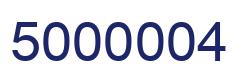Number 5000004 blue image