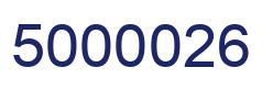 Number 5000026 blue image