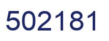 Number 502181 blue image