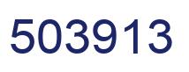 Number 503913 blue image