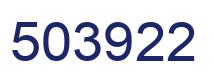 Number 503922 blue image