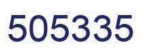 Number 505335 blue image