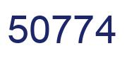 Number 50774 blue image
