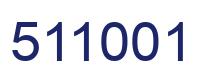 Number 511001 blue image
