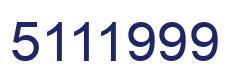 Número 5111999 imagen azul