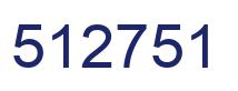 Number 512751 blue image