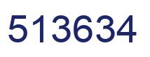 Number 513634 blue image