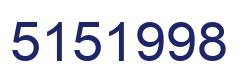 Número 5151998 imagen azul