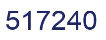 Number 517240 blue image