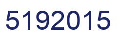 Number 5192015 blue image