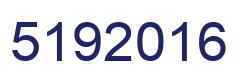 Number 5192016 blue image