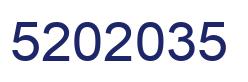 Number 5202035 blue image