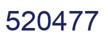 Number 520477 blue image