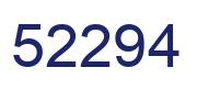 Number 52294 blue image