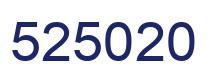 Number 525020 blue image