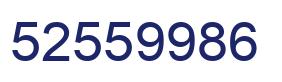 Número 52559986 imagen azul
