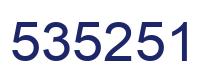 Number 535251 blue image