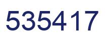 Number 535417 blue image