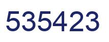 Number 535423 blue image