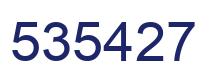 Number 535427 blue image